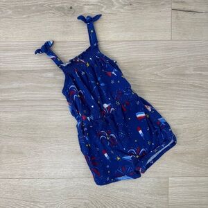 Little Sleepies Firecracker Smocked Romper